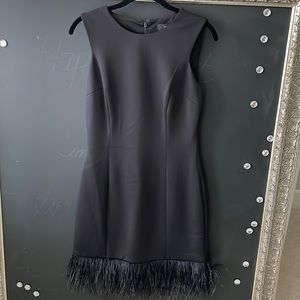 Maia black feather dress